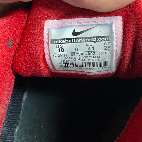 Nike Dual Fusion ST3 Black and Red Shoes Size 10 - Picture 8 of 11